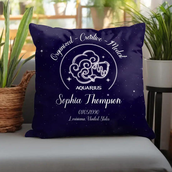 Zodiac Signs - Custom Zodiac - Personalized Gifts For Her - Pillow from PrintKOK costs $ 38.99
