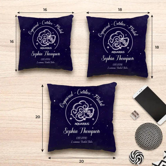 Zodiac Signs - Custom Zodiac - Personalized Gifts For Her - Pillow from PrintKOK costs $ 38.99